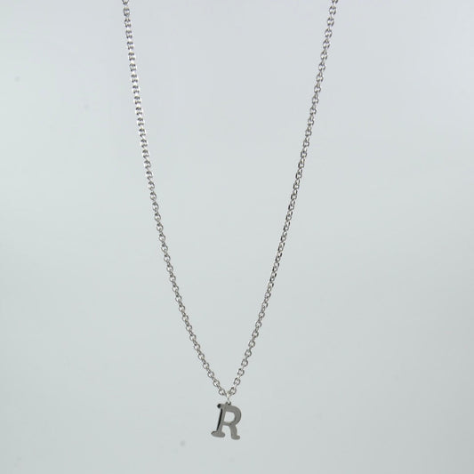 Choker initial halskjede med initial sølv 